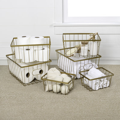 Ensemble de 6 paniers de rangement Camden Vintage