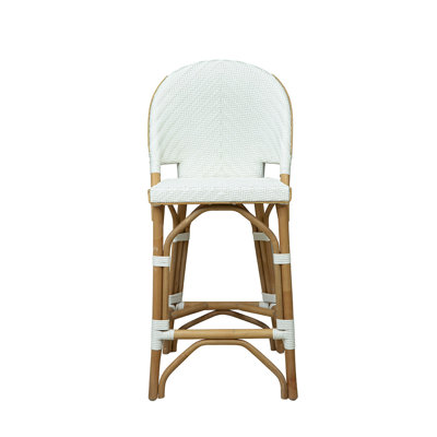 Jade 42" Tall Counter Stool, White