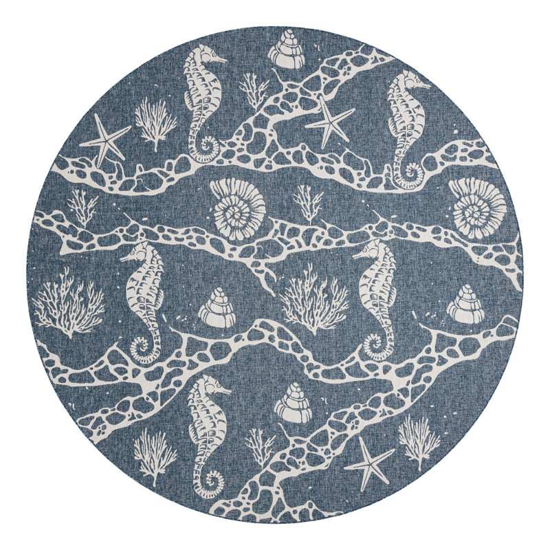 Angelys Indoor/Outdoor Area Rug, Round 12'
