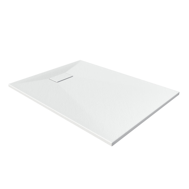 48"W x 36"D Multiple Sizes Rectangle Low-profile Shower Base, Non-Slip, Reversible Drain, White, 1" H x 47.24" W x 35.43" D