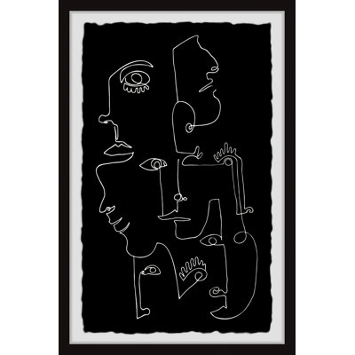 «Line Face Illusion», reproduction encadrée