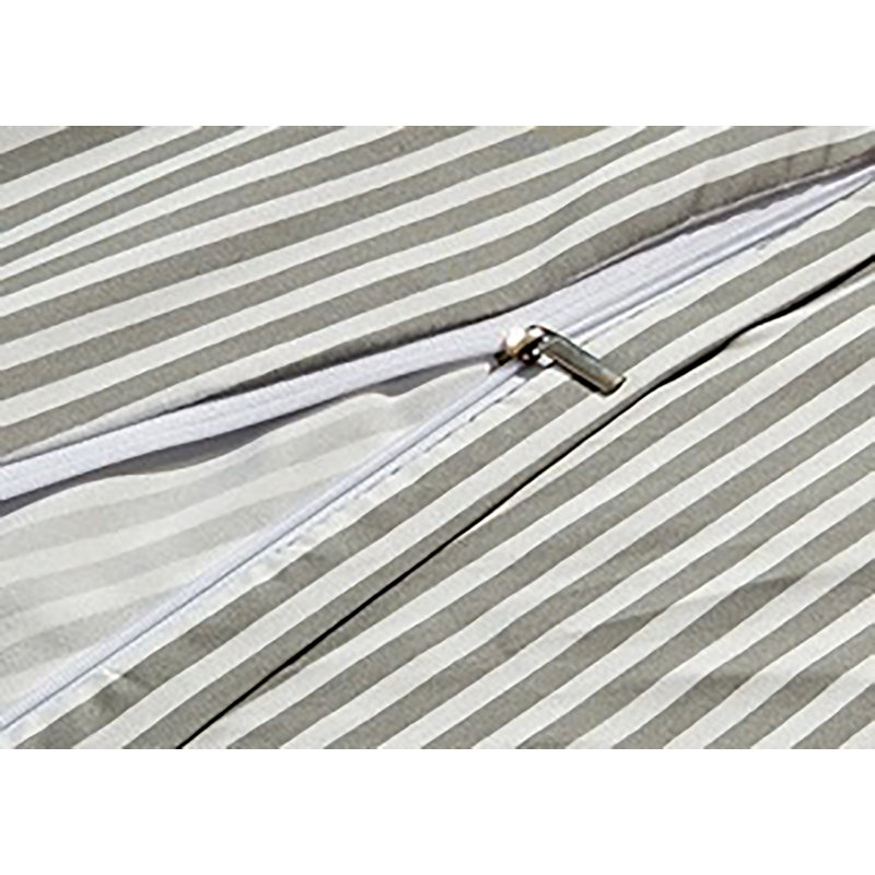 Ensemble d'édredon réversible en microfibre hypoallergénique gris Oxford_Bibb 3 pièces 