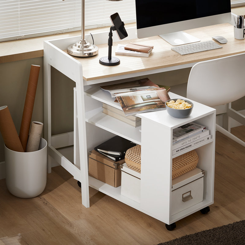 Wheel End Table, White