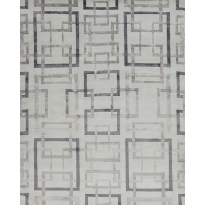 Modern Tibet Hand Knotted Geometric Area Rug