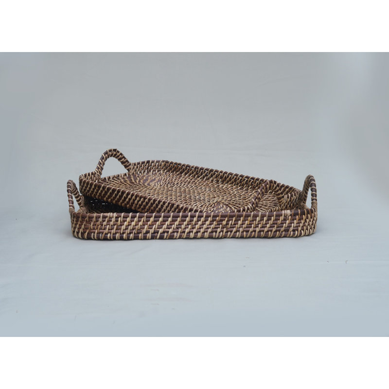 Anteo Wicker Tray, 1" H x 17" W x 11" D