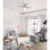 Dempsey Low Profile 44" 4 - Blade Indoor Flush Mount Small Room Ceiling Fan with Lights and Remote