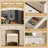 Luxurious Makeup Vanity with 10 Hollywood Bulbs, 3 Color Lighting Modes, Classic Dressing Table with Cushioned Stool and 9 Storage Drawers for Bedroom, White