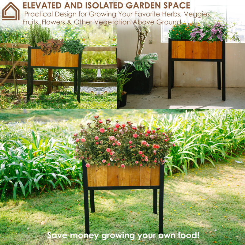 Madicyn Raised Garden Bed, Brown