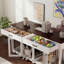 160cm Wide Double Dog Crate Furniture with 2 Drawers - Heavy Duty Wooden Kennel & Sideboard - White