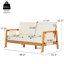 Canapés de patio confortables, ensemble de causeuse moderne en bois d'acacia pour la cour