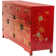61" Wide 4 Drawer Elm Solid Wood Buffet Table