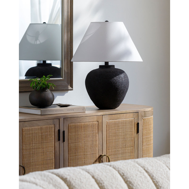 Hive Resin Table Lamp, Black