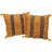 Striped Wool And Silk Throw Pillow-101836501