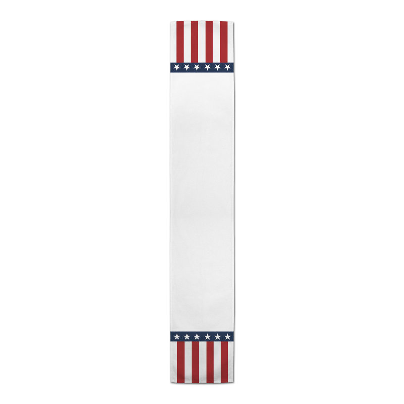 Chemin de table rectangulaire en polyester Adorl, 72 po x 16 po