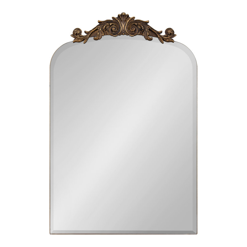 Arendahl Beveled Frameless Arch Mirror 20x30, Gold