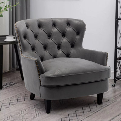 Calum Faux Leather Armchair
