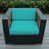 Polyester turquoise / mélange de polyester