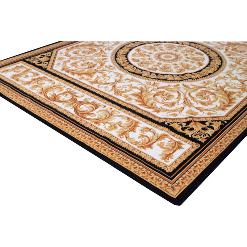 Hand Knotted Wool Area Rug in Multi