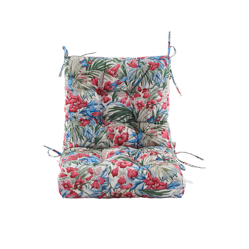 Seat/Back Outdoor Chair Cushion,Patio Chair Cushion With Tie,Tufted Replacement For Patio Furniture,20X20x4,1 Count
