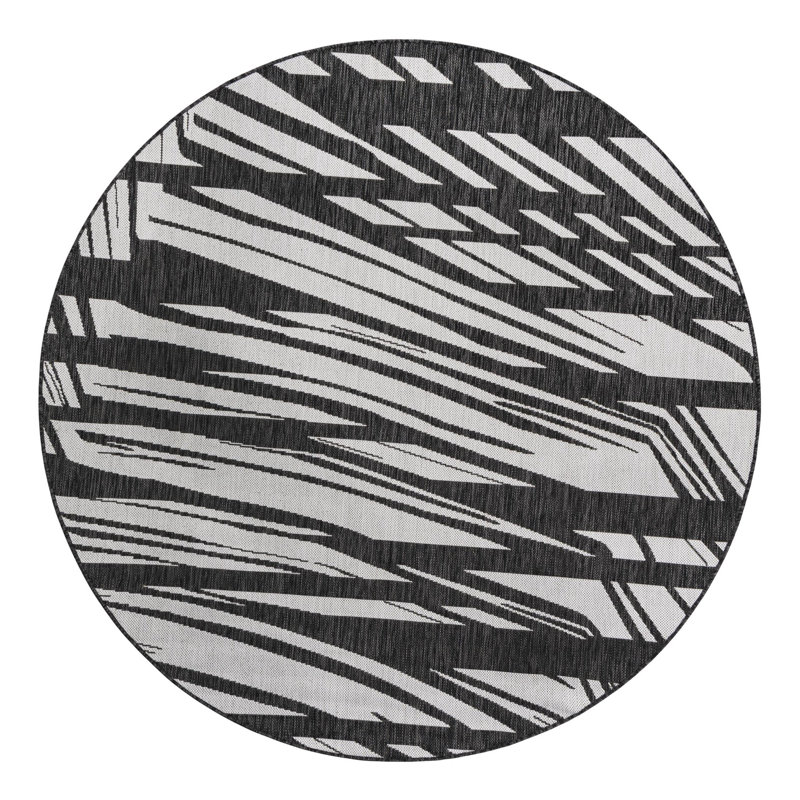 Abstract Indoor / Outdoor Rug, Round 6'1"