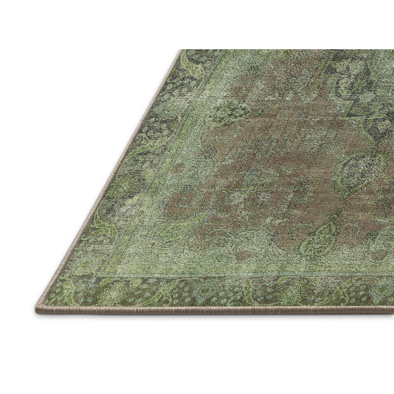 Tapis vert de style oriental, Rectangle 2 pi x 4 pi