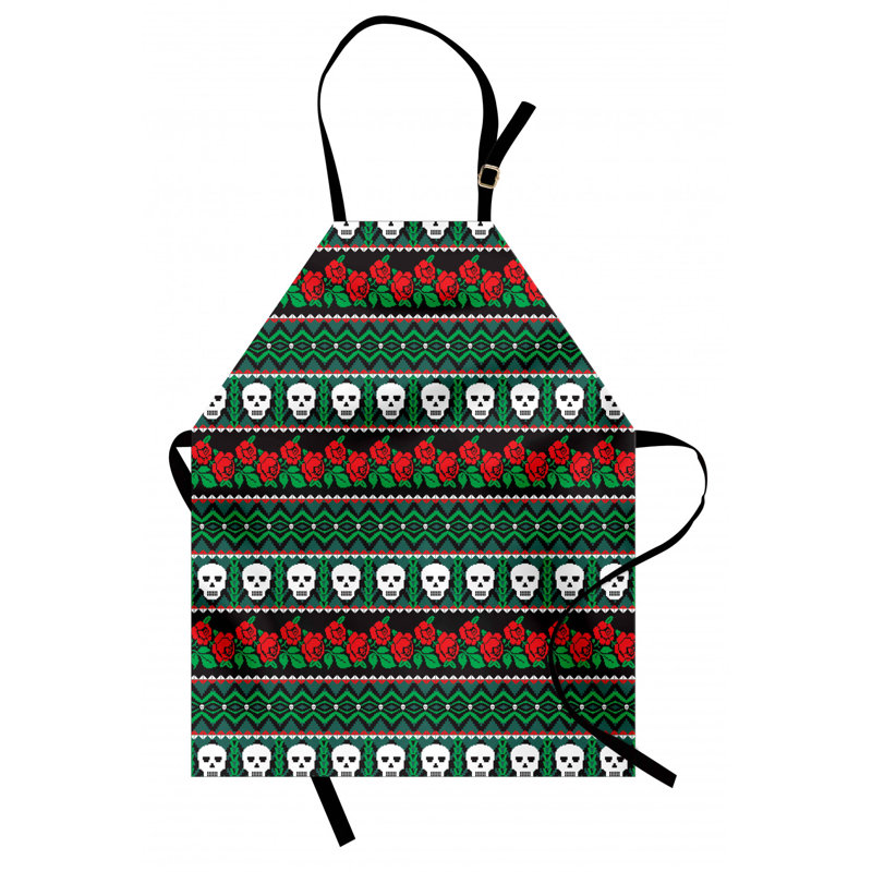 Skull Halloween Bib Apron