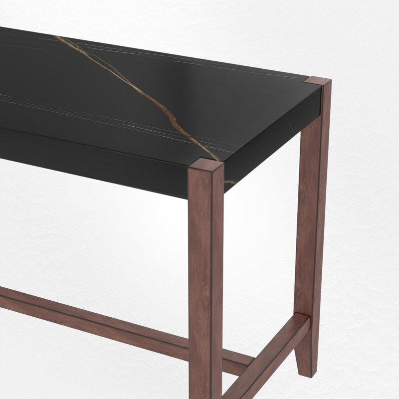 Counter Height Dining Table, Black/Brown