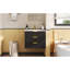Meuble-lavabo moderne flottant avec lavabo, armoire en MDF noir, conception peu encombrante