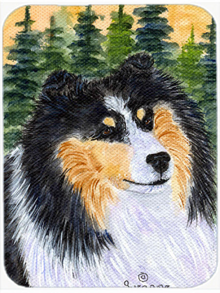 Caroline's Treasures Sheltie Glass Cutting Board