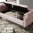 Aijia 63" Velvet Multifunctional Storage Rectangular Sofa Stool Buttons Tufted Nailhead Trimmed Solid Wood Legs with 1 Pillow-1088836663