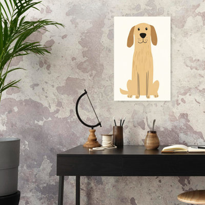 Adorable reproduction d'art mural mignon Golden Retriever