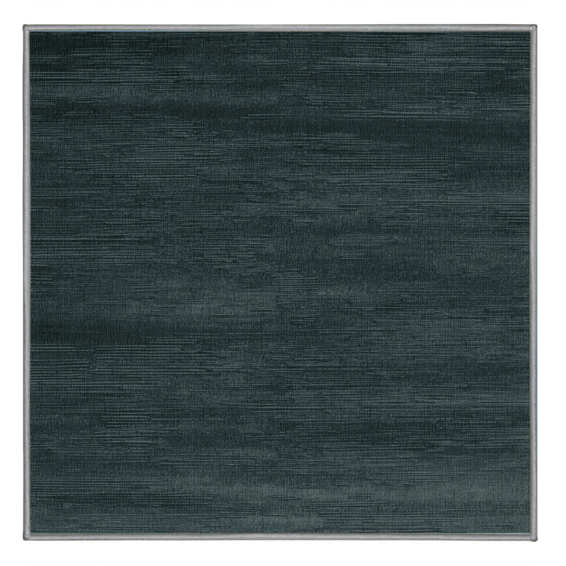 Tapis abstrait vert lavable à la machine, Carré 4 pi