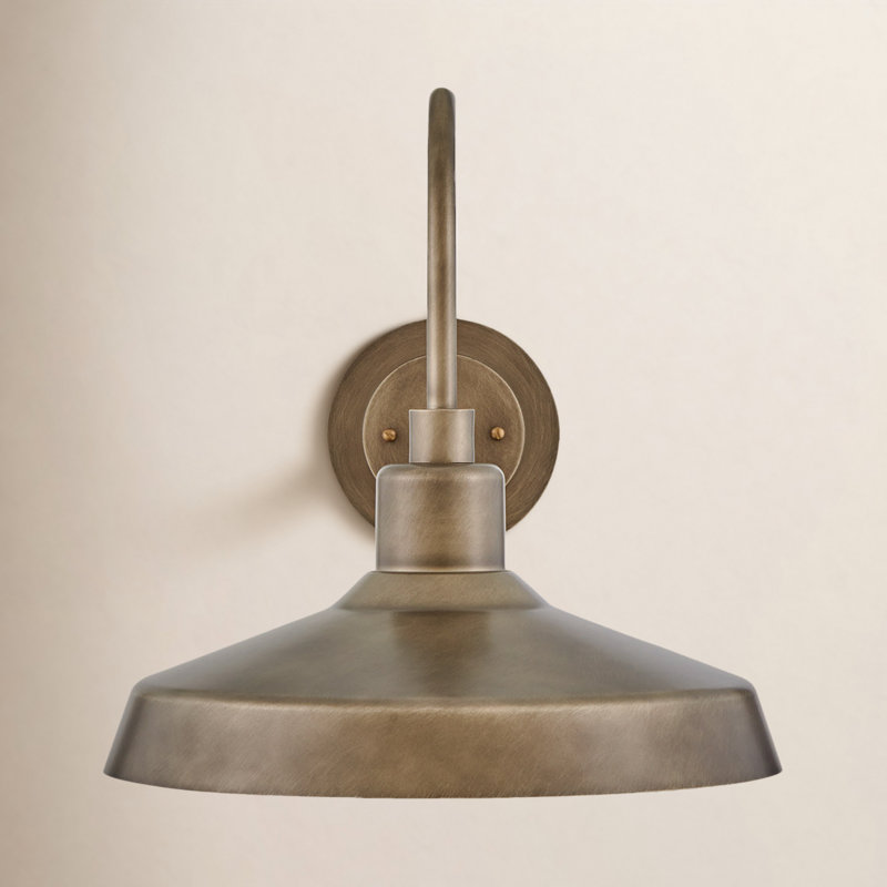 Lanterne de grange d'extérieur à une ampoule H 16,5 po Vanielle avec finition anti-décoloration Vanielle, Bronze brillant