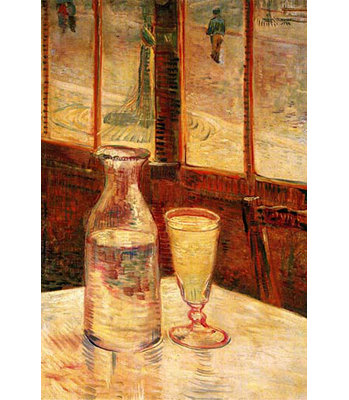'The Still Life with Absinthe' by Vincent Van Gogh Painting Print
