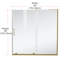Porte de baignoire coulissante simple sans cadre l 56,29 "- 60" x H 60 "-85752687