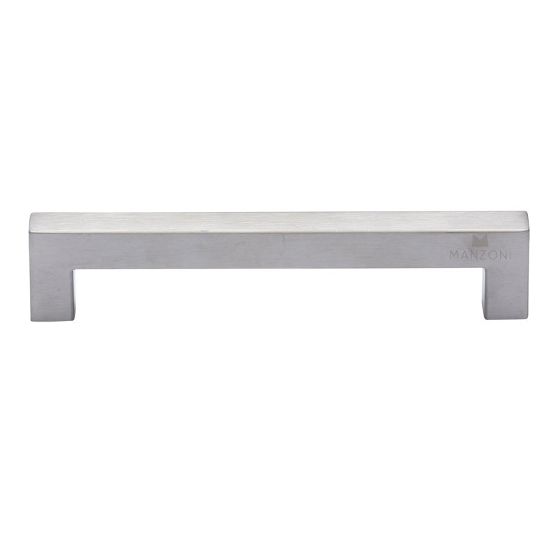 Square Stainless Steel Cabinet Pull, 6"