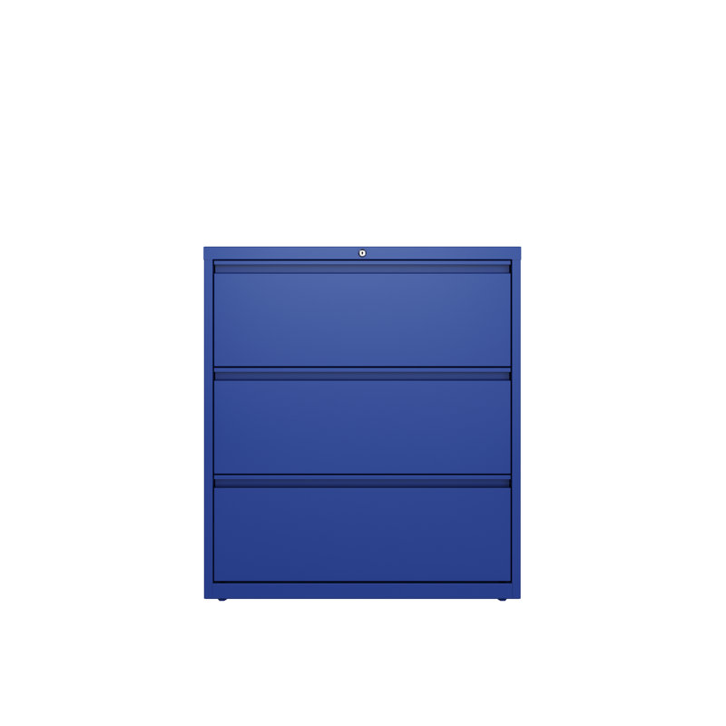 36'' Wide 3 -Drawer Steel File Cabinet, Blue