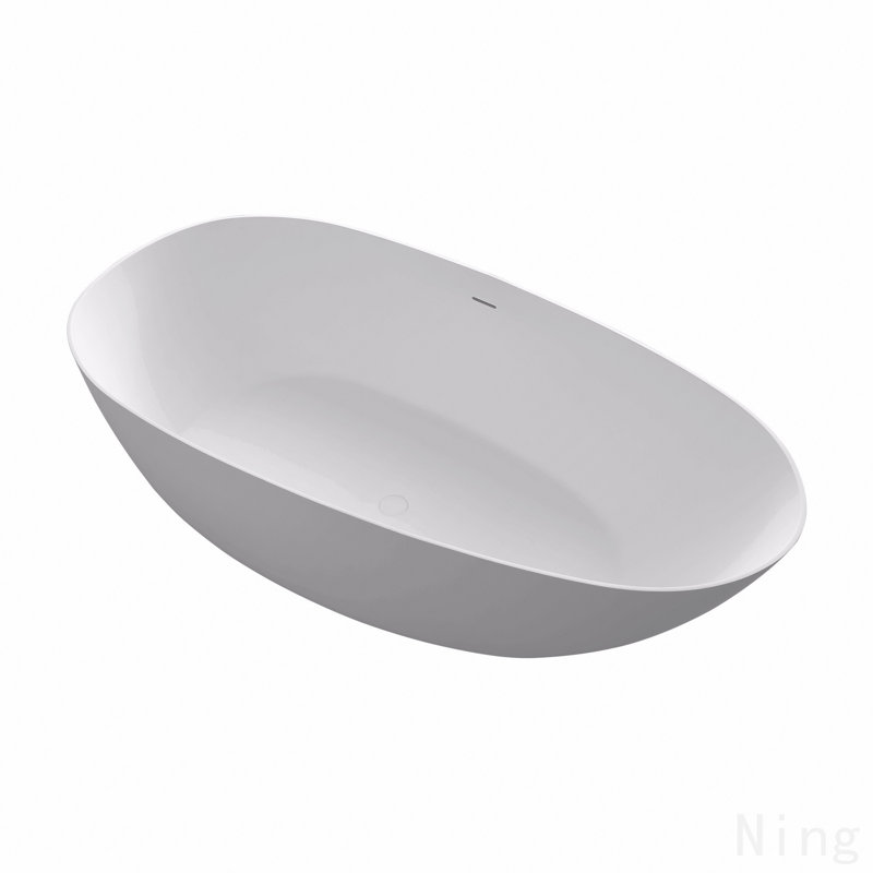 67" Premium Solid Surface Deep Soaking Bathtub