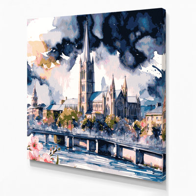 Cities Christchurch New Zealand Beige Canvas Wall Art