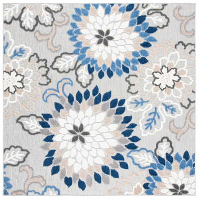 Tapis d'intérieur / extérieur floral Dellia Performance