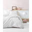 Ensemble de housse de courtepointe luxueuse en satin très grand super 100% coton, 102,4 x 86,6 pouces | Capacité de tissage de 211 fils, impression réactive, lavable à la machine | Comprend 2 taies d'oreiller enveloppantes, de couleur blanche élégante, une literie élégante et confortable-112932032-112932039