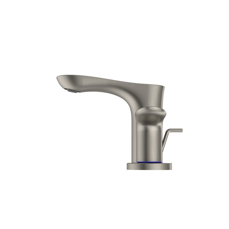 Double Handle Bathroom Faucet with Drain Assembly, Brushed Nickel