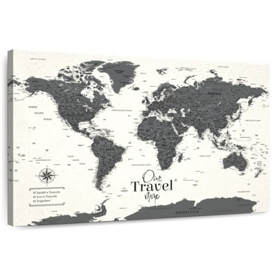Carte du monde personnalisable Our Travel III