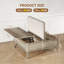 Table basse carrée en bois à plateau relevable avec rangement Table basse avec coussin épaissi-1889372260