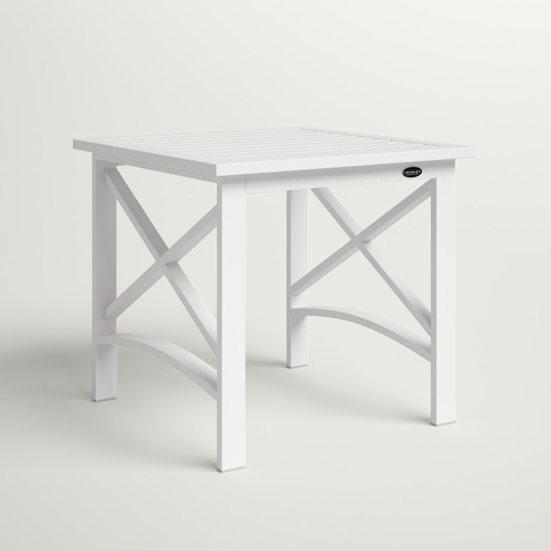 Table d'appoint en métal Archmere, Blanc