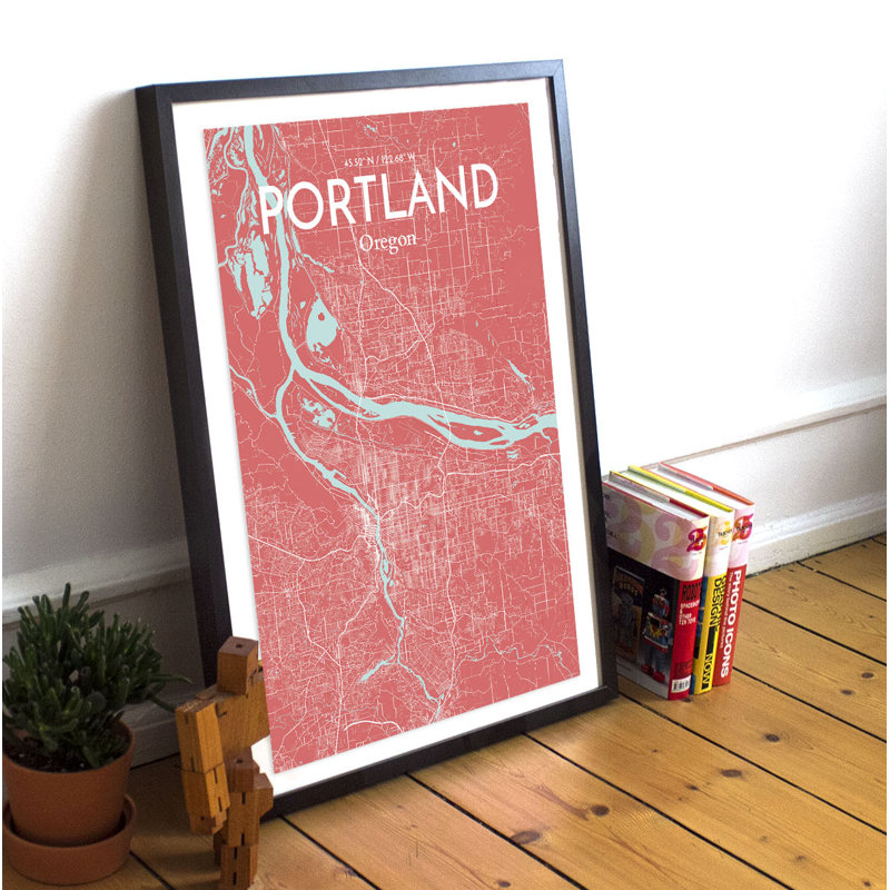 Portland - Impression sur papier, H 17 po x l 11 po x P 0,05 po