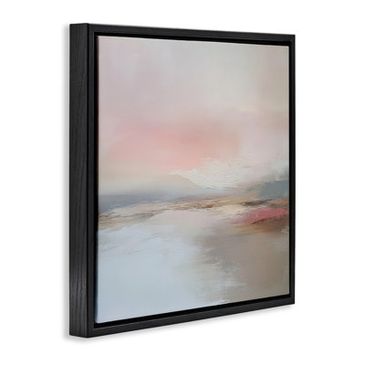 Cadre flottant Mute Landscape Distant Horizon, design par Petal Prints Design