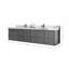 Roswell Floating 84'' Double Bathroom Vanity with Marble Top