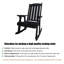 Chaise berçante en bois avec inclinaison confortable du dossier, dossier haut et siège profilé profond-302132983
