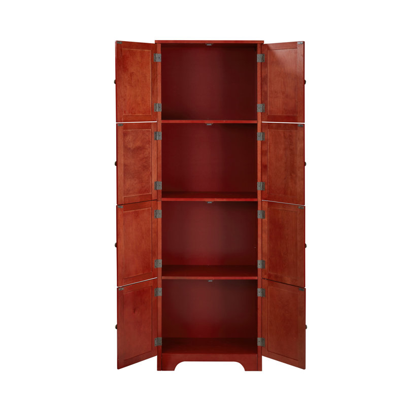 72.4" Tall Storage Cabinet Tall Storage Cabinet with 8 Doors and 4 Shelves ,Bookshelf Living Room, Kitchen, Dining Room, Office Freestanding Storage Cabinet